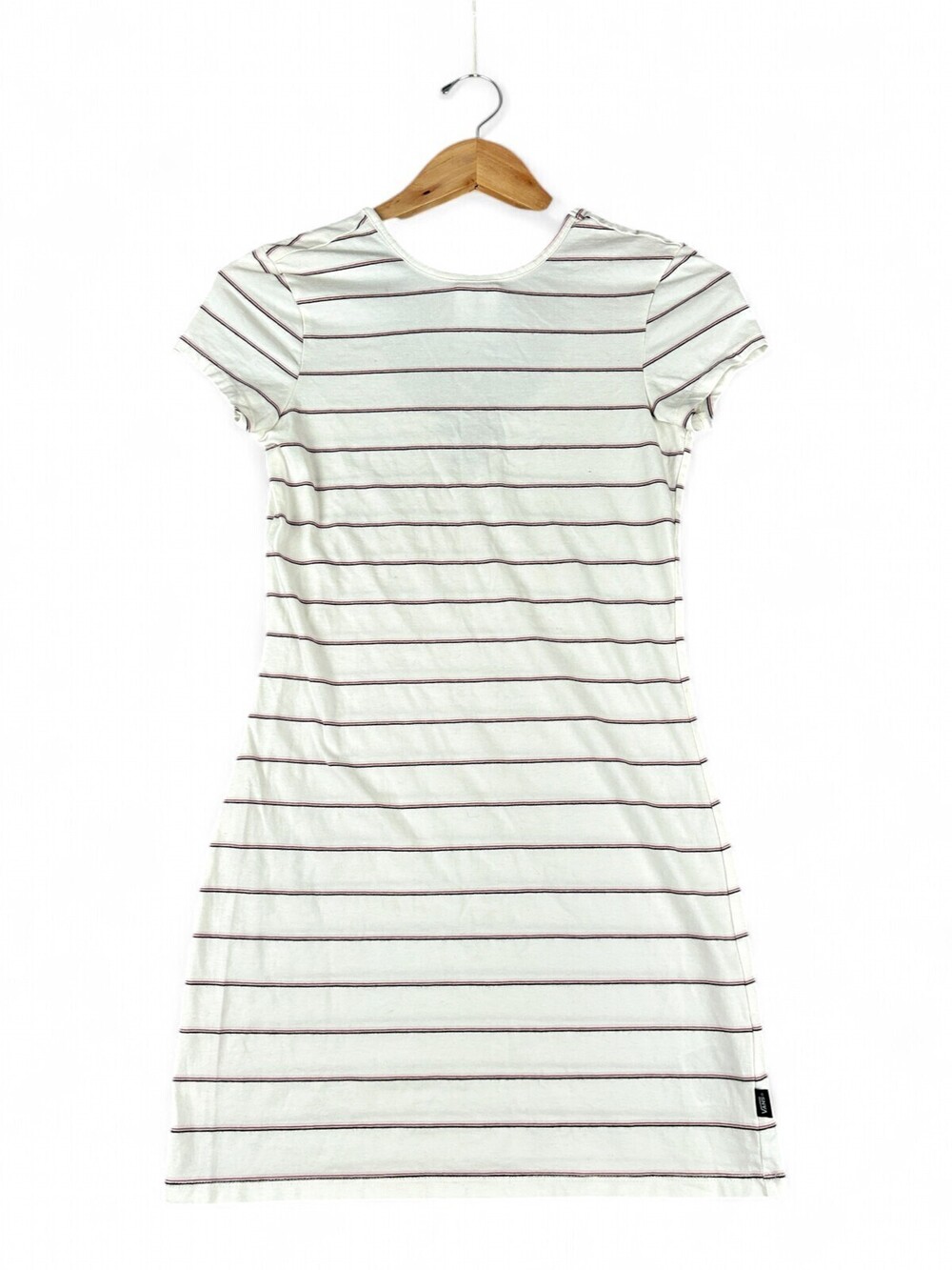 Vans Striped Crewneck Midi Dress XS — Casual T-Shirt Style
